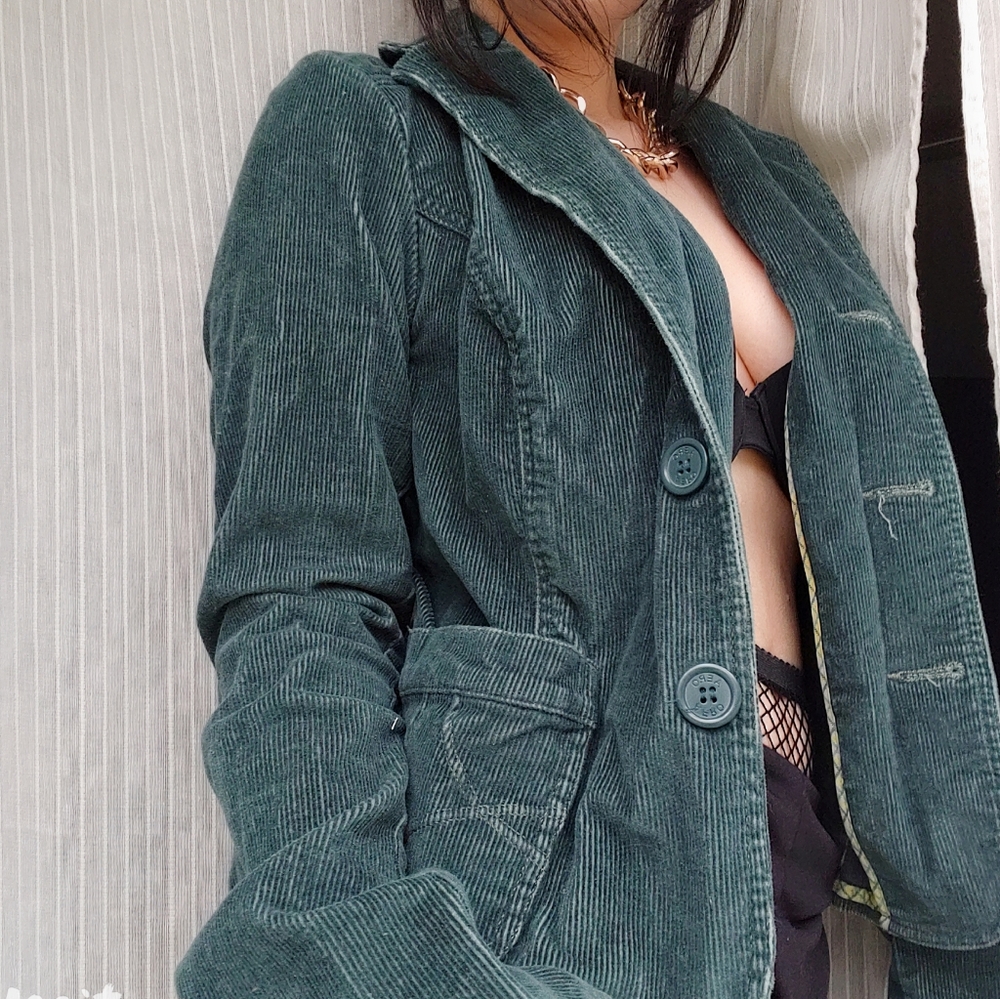 Emerald Green Corduroy Blazer